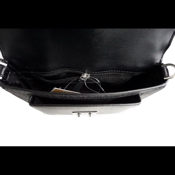 Michael Kors Sloan Editor Medium Flap Messenger Crossbody MK Logo Black White - Picture 4 of 6